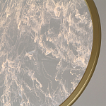 Светодиодный подвесной светильник круглой формы с металлической рамой золотого цвета Marble Glow 47 варинант исполнения - 4 | Loft Concept в Омске