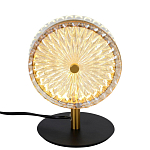 Настольная лампа с плафоном из рельефного стекла Peony Glass Bronze  варинант исполнения - 1 | Loft Concept в Омске