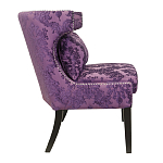 Полукресло с мягкой обивкой из жаккарда на 4-х ножках из массива березы Baroque Armchair violet варинант исполнения - 1 | Loft Concept в Омске