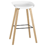 Барный стул на ножках из натурального дерева Boras White варинант исполнения - 1 | Loft Concept в Омске