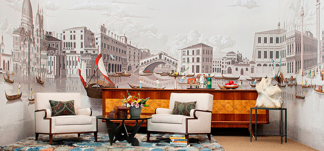 Обои ручная роспись Scenes of Venice Rialto on scenic paper Обои ручная роспись Scenes of Venice Rialto on scenic paper - Loft-Concept в Омске