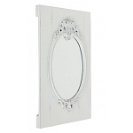 Зеркало белое овальное в прямоугольной деревянной раме с легкими потертостями White Provence варинант исполнения - 2 | Loft Concept в Омске