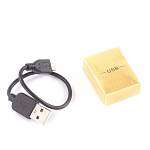 Зажигалка электронная с накладкой из натурального камня Содалит и с USB проводом для зарядки Stone Lighters варинант исполнения - 4 | Loft Concept в Омске