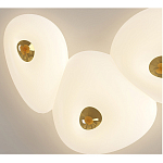 Потолочный светильник с тремя овальными матовыми плафонами TRIDalmen варинант исполнения - 4 | Loft Concept в Омске