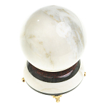 Шар декоративный на подставке из натуральных камней Змеевик и Мрамор Белый Natural Stone Spheres 10.5 см варинант исполнения - 1 | Loft Concept в Омске