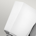 Бра с белым матовым плафоном на прямоугольном основании цвета хром Hinkley варинант исполнения - 4 | Loft Concept в Омске