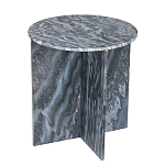 Столик кофейный с столешницей из черного мрамора Compact Black Marble Table варинант исполнения - 2 | Loft Concept в Омске