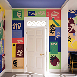 Обои ручная роспись в стиле Арт-деко Jazz Special Colourway on dyed silk with embroidery варинант исполнения - 2 | Loft Concept в Омске