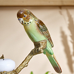 Подсвечник с двумя попугаями из фарфора на бронзовой ветке Eden Garden варинант исполнения - 3 | Loft Concept в Омске