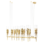 Люстра подвесная прямоугольная с 10-ю цилиндрическими плафонами LIAISON варинант исполнения - 1 | Loft Concept в Омске