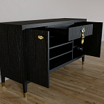 Комод-буфет Elsa Dreams Black с открытыми полками   варинант исполнения - 5 | Loft Concept в Омске