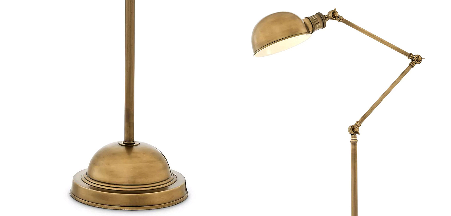 Торшер Eichholtz Floor Lamp Soho Brass Торшер Eichholtz Floor Lamp Soho Brass - Loft-Concept в Омске