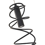Бра светодиодное из металла со спиральным декоративным элементом черное Metal Spiral варинант исполнения - 2 | Loft Concept в Омске