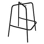 Барный стул со спинкой и подлокотниками на 4-х металлических ножках Douglas Rhombus Серый Велюр варинант исполнения - 5 | Loft Concept в Омске