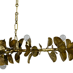 Линейная люстра Brass Eucalyptus Branches Lighting Chandelier варинант исполнения - 3 | Loft Concept в Омске