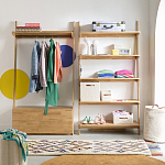 Корзина для белья из ткани букле Boucle Organizers Round варинант исполнения - 3 | Loft Concept в Омске