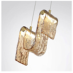 Подвесной светильник волнистой формы из фактурного стекла Wave варинант исполнения - 5 | Loft Concept в Омске