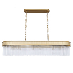 Люстра подвесная овальная со стеклянными трубками Длина 100 см Nembus варинант исполнения - 1 | Loft Concept в Омске