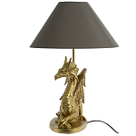 Настольная лампа с абажуром Дракон Golden Dragon Lamp Brown варинант исполнения - 3 | Loft Concept в Омске