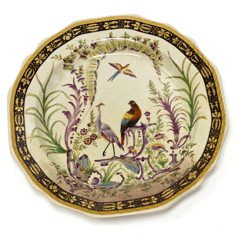 Тарелка настенная Heron and Parrot Мульти Бронза Тарелка настенная Heron and Parrot Мульти Бронза в Омске | Loft Concept