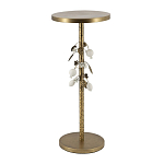 Столик золотистый с цветочной композицией на основании Forest Fairy Tale варинант исполнения - 3 | Loft Concept в Омске