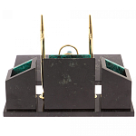 Настольный письменный набор из змеевика с часами Successful Leader варинант исполнения - 3 | Loft Concept в Омске