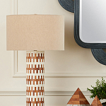 Настольная лампа с узором вдоль колоннообразного основания Brick Surface варинант исполнения - 4 | Loft Concept в Омске