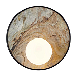 Бра круглое с каменным диском в металлической раме Sandstone Painting варинант исполнения - 1 | Loft Concept в Омске