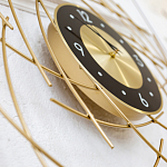 Часы настенные из металла с чёрным циферблатом Current Time варинант исполнения - 3 | Loft Concept в Омске