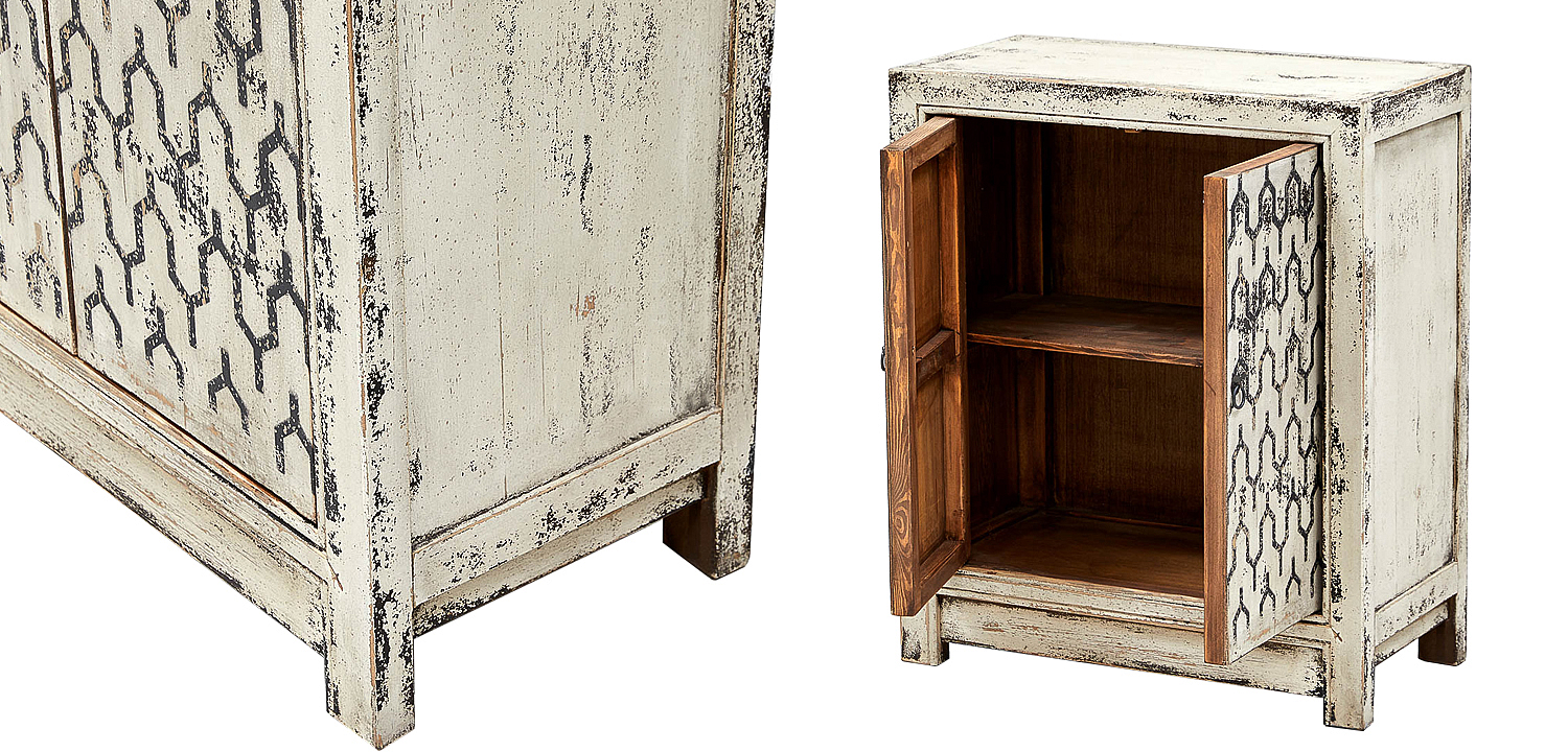 Комод в восточном стиле с геометрическим рисунком на дверцах Khushi Chest of Drawers Комод в восточном стиле с геометрическим рисунком на дверцах Khushi Chest of Drawers - Loft-Concept в Омске