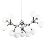 Люстра с плафонами из стеклянных шаров Pearls Suspension Chrome Chandelier варинант исполнения - 1 | Loft Concept в Омске