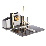 Настольный письменный набор из мрамора и змеевика с гербом России Marble Accessory варинант исполнения - 2 | Loft Concept в Омске