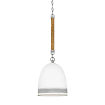 Подвесной светильник белый колоколообразный с декоративной обмоткой из веревки Hinkley варинант исполнения - 1 | Loft Concept в Омске