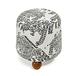 Пуф Wakonda с Круглыми ножками Черно-Белый орнамент варинант исполнения - 2 | Loft Concept в Омске