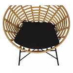 Стул круглый с ротанговым плетением Round Wicker Stool варинант исполнения - 5 | Loft Concept в Омске