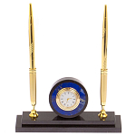 Часы настольные с двумя ручками из натурального камня Stone Clock варинант исполнения - 4 | Loft Concept в Омске