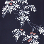 Обои ручная роспись Silk Tree Special Colourway on Empire Blue dyed silk варинант исполнения - 1 | Loft Concept в Омске
