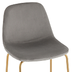 Барный стул на золотистых ножках VENDRAMIN Grey варинант исполнения - 6 | Loft Concept в Омске