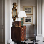 Настольная лампа на основании из зеленого мрамора с белым абажуром Noelia Green варинант исполнения - 5 | Loft Concept в Омске