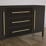 Буфет Primo с тремя ящиками и двумя фасадами Темный орех варинант исполнения - 3 | Loft Concept в Омске