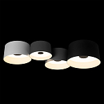 Потолочный светильник с 4-мя цилиндрическими абажурами белого серого и черного цвета Urban Dome варинант исполнения - 2 | Loft Concept в Омске