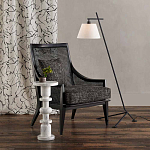 Торшер с черным наклонным корпусом и конусовидным абажуром Black Tripod варинант исполнения - 5 | Loft Concept в Омске