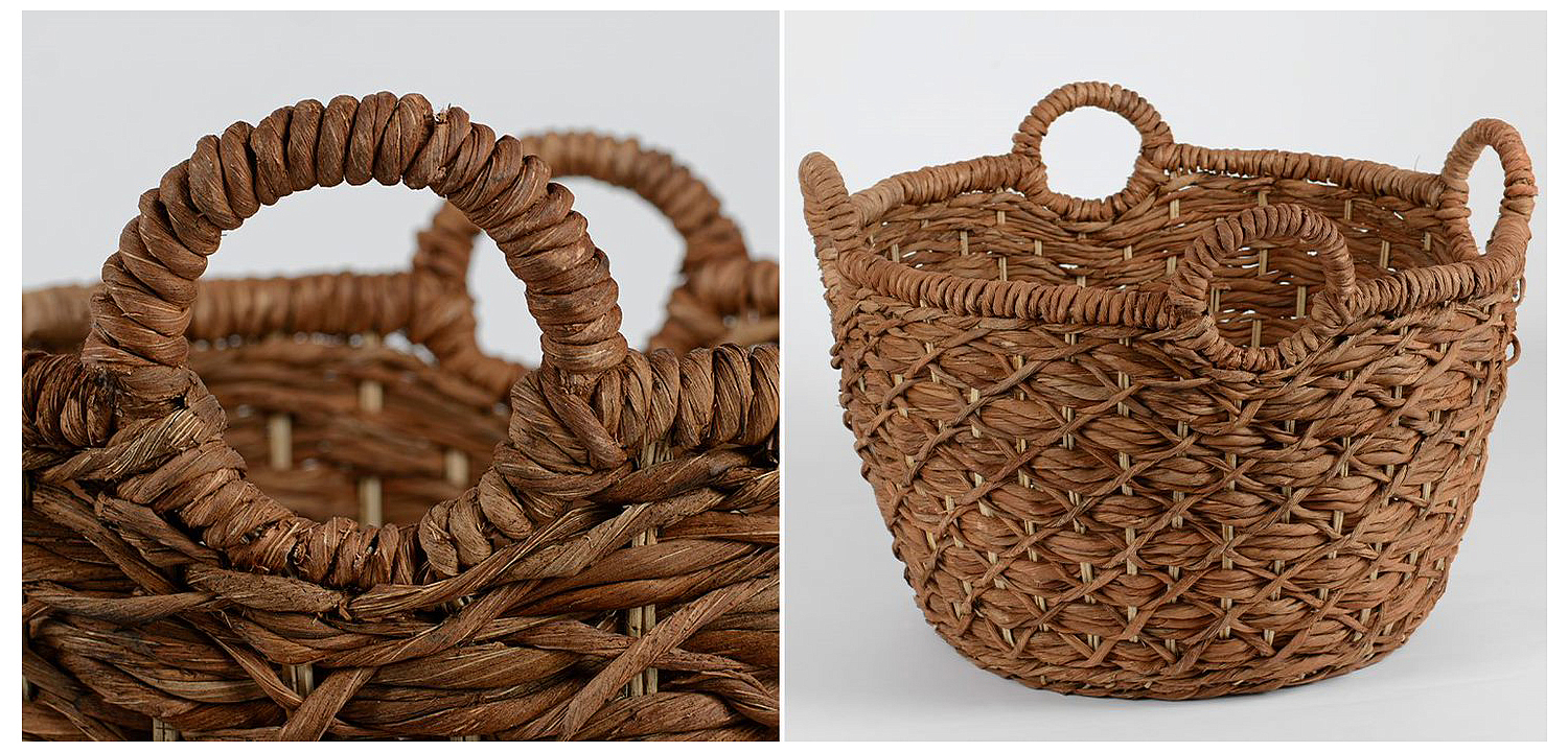 Корзина плетеная Wicker basket 4 handles Корзина плетеная Wicker basket 4 handles - Loft-Concept в Омске