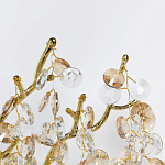 Бра золотого цвета с ветвями и прозрачными хрустальнымих подвесками Droplet Chandelier варинант исполнения - 3 | Loft Concept в Омске