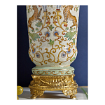 Ваза из фарфора на бронзовом основании Turquoise Blooming Garden варинант исполнения - 6 | Loft Concept в Омске