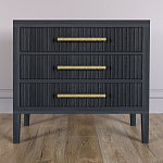 Тумба Primo  с тремя ящиками шпон Черный дуб варинант исполнения - 2 | Loft Concept в Омске