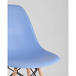 Пластиковый стул на ножках из массива бука Eames Blue варинант исполнения - 2 | Loft Concept в Омске