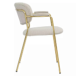 Стул Singer Chair с подлокотниками серый на золотистых ножках варинант исполнения - 2 | Loft Concept в Омске