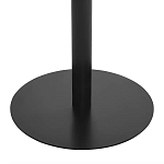 Круглый обеденный стол с белой мраморной столешницей White Tabletop on Black Base варинант исполнения - 5 | Loft Concept в Омске