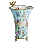 Ваза со стрекозой из фарфора с бронзовыми элементами Paradise Dragonfly варинант исполнения - 2 | Loft Concept в Омске